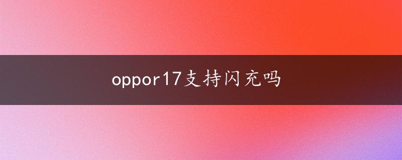 oppor17支持闪充吗