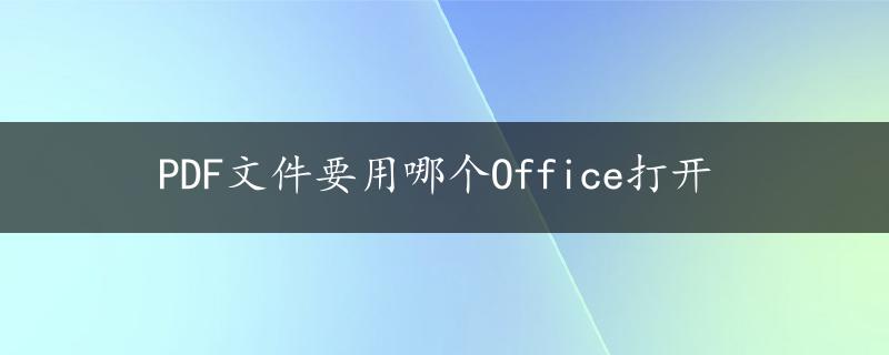 PDF文件要用哪个Office打开