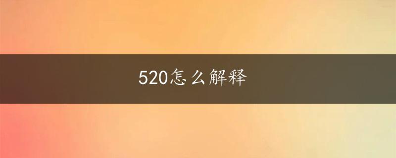 520怎么解释