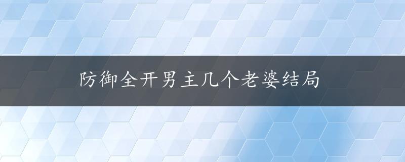 防御全开男主几个老婆结局