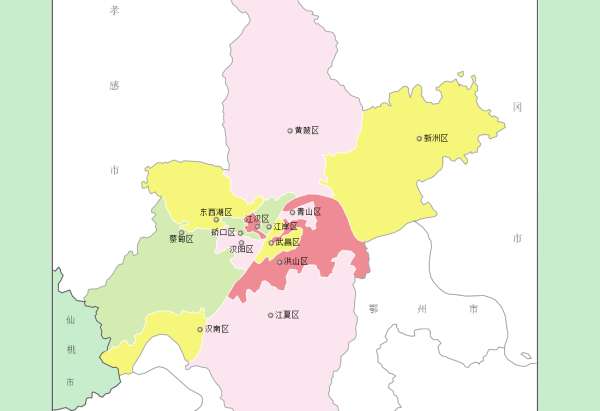 武汉市有哪几个区以及各区的情况
